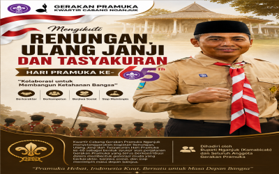 Kepala MTs Darussalam Hadiri Renungan, Ulang Janji, dan Tasyakuran Hari Pramuka ke-65 Bersama Kamabicab Nganjuk